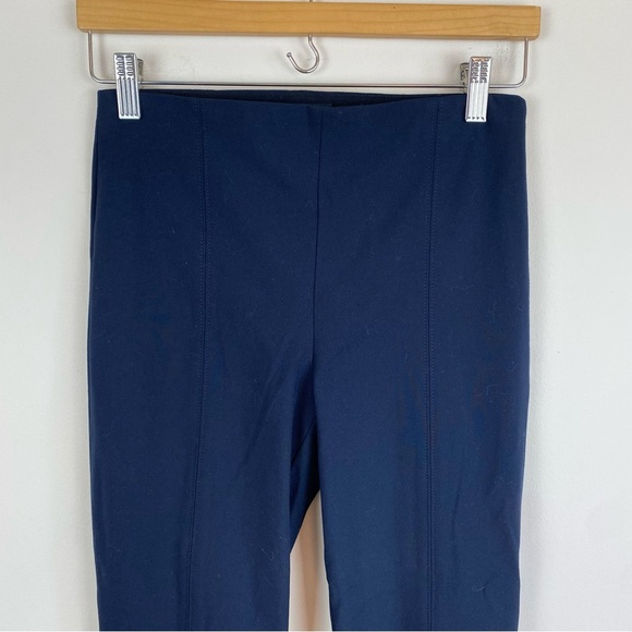 Theory Slit Legging in Eco Stretch Cotton Crop Dark Navy Blue - Picture 5 of 9